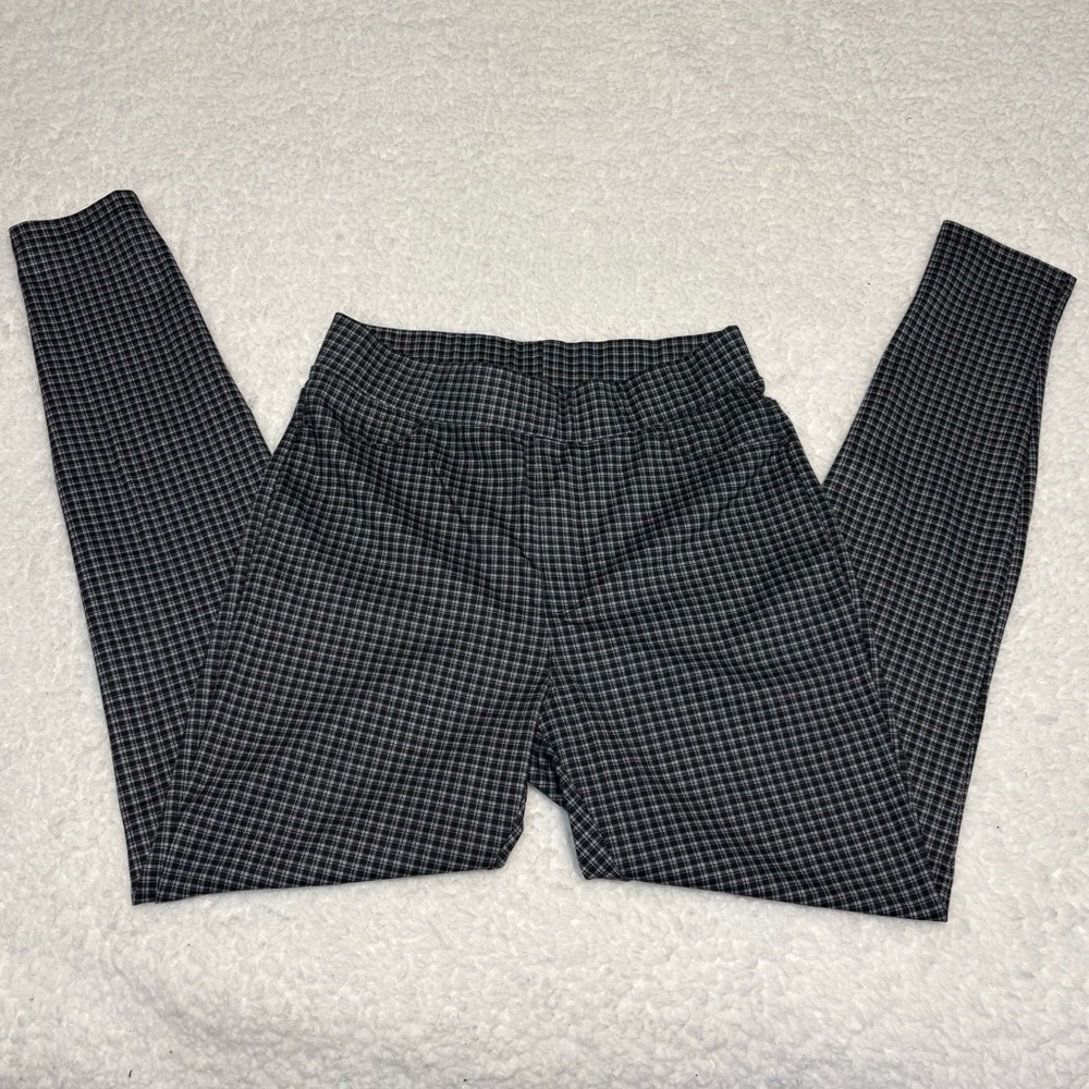 Philosophy Women Gray Plaid High Rise Casual Ankle Leggings